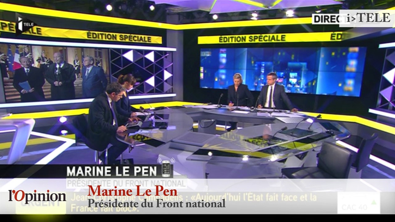 TextO’ : Marine Le Pen : "On nous contraint à ne pas aller à cette manifestation"
