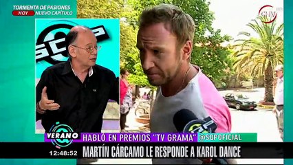 Martín Cárcamo respondió a Karol Dance en los premios TV Grama - SQP