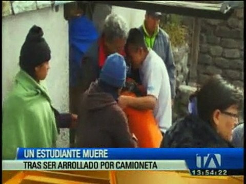 Un menor murió tras ser atropellado en Chimborazo