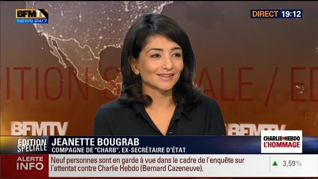 Attentat contre Charlie Hebdo: Mon compagnon est mort assassiné parce qu'il dessinait dans un journal , Jeannette Bougrab (1/3) - 08/01