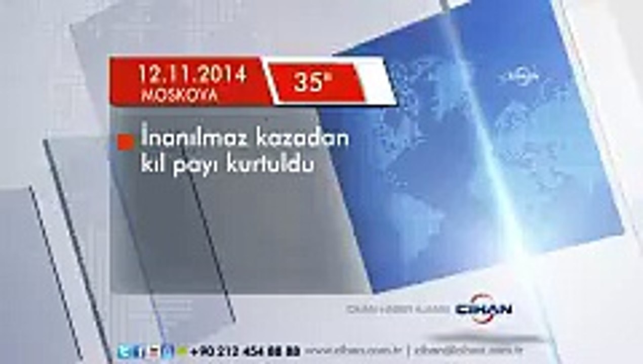 Rusyada bir kaza anı ve mucize kurtuluş...