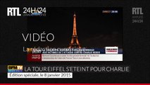 Fusillade à Charlie Hebdo : la tour Eiffel s'éteint pour les victimes