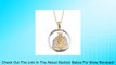 14k Two Tone Gold Diamond Cut Baptism Medal Necklace, 18