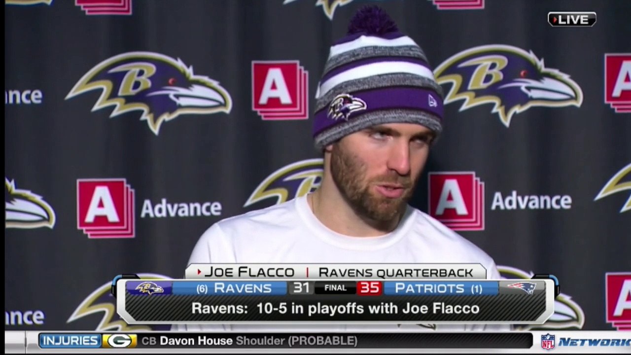 Joe Flacco after loss against Pats in 2015 Division Game