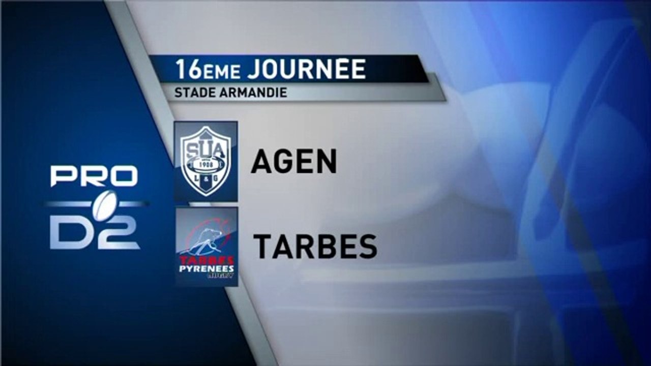 PRO D2 – Agen-Tarbes : 31-9 - J16 – Saison 2014-2015