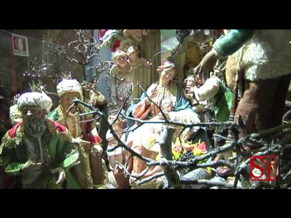 Napoli - Sepe e la mostra permanente dei presepi (30.12.14)
