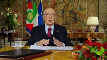Roma - Messaggio di fine anno del Presidente della Repubblica Giorgio Napolitano (31.12.14)