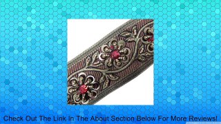 Hand Beaded Sequin Maroon Stone Ribbon Trim Craft 1 Yard Review