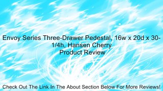 Envoy Series Three-Drawer Pedestal, 16w x 20d x 30-1/4h, Hansen Cherry Review