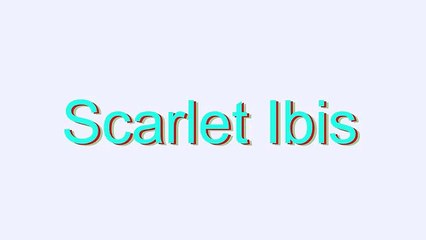 How to Pronounce Scarlet Ibis
