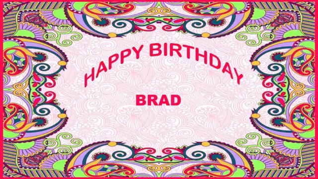 Brad Birthday Postcards Postales - Happy Birthday