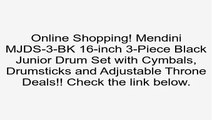 Mendini MJDS-3-BK 16-inch 3-Piece Black Junior Drum Set with Cymbals, Drumsticks and Adjustable Throne Review