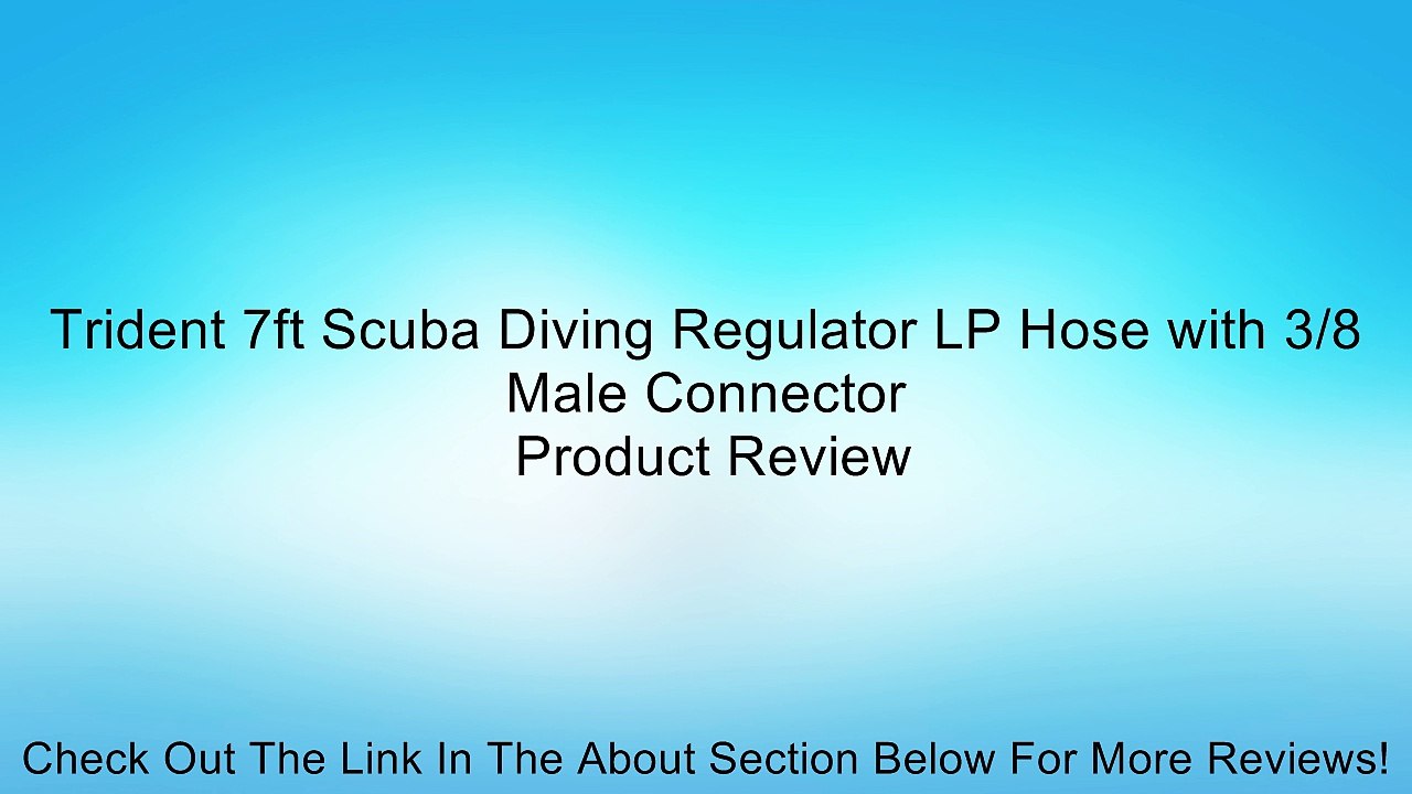 Trident 7ft Scuba Diving Regulator LP Hose with 3/8 Male Connector Review