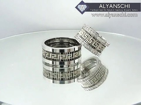 Grek Desenli Gümüş Alyans *SERTİFİKALI ÜRÜN*