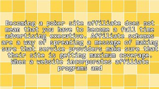 Poker Affiliate Program Success: Business Building Tips For Affiliates