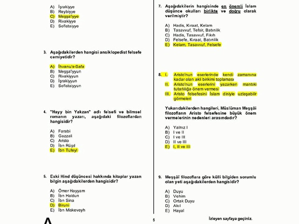 ilh2003 islam dusunce tarihi 2011 2012 guz ara sinavi soru ve cevaplari dailymotion video