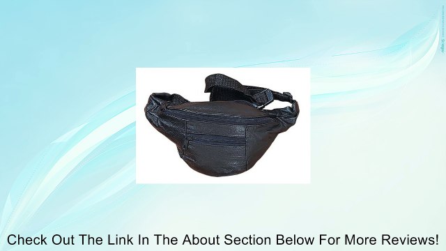 Small Black Leather Fanny Pack Waist Bag for Travel or Hiking - Main Compartment Approximately 6.5 X 4 X 2.5 Review