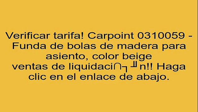 Carpoint 0310059 - Funda de bolas de madera para asiento, color beige opiniones