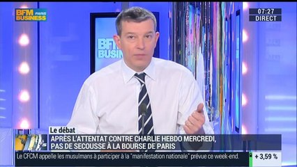 Nicolas Doze: Pourquoi la Bourse de Paris est-elle insensible à l'attentat contre Charlie Hebdo ? - 09/01