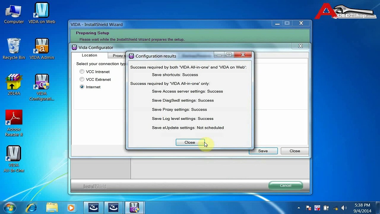 How to install Volvo dice 2014A