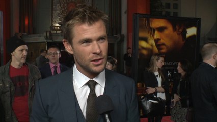 Chris Hemsworth On The Red Carpet At 'Blackhat' Premiere