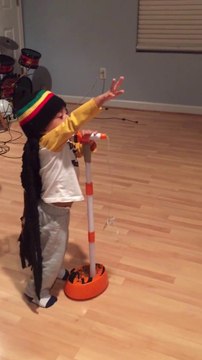 2-years-old boy singing Get up stand up , impersonating Bob Marley! CUTE...