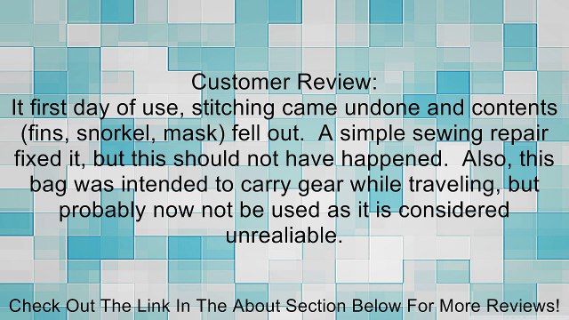 Drawstring Mesh Gear Bag for Swim Scuba Dive Snorkeling Review