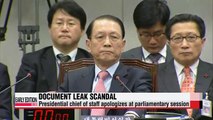 Presidential chief of staff apologizes for document leak