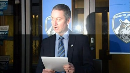 Oldham FC statement on Ched Evans