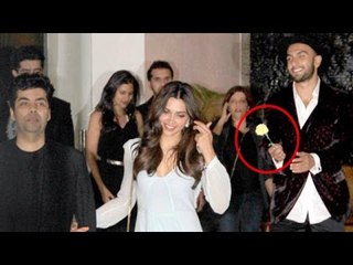 Ranveer Singh Follows Deepika With A Flower In His Hand