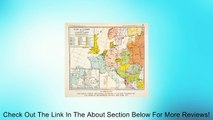 1919 Lithograph Map Europe Languages Great Britain France Norway Sweden Finland - Original Lithographed Map Review