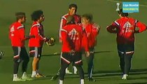 Fantastico caño de Marcelo a Coentrao que celebra Cristiano Ronaldo