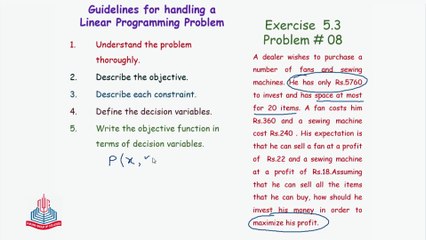 Lesson#3 (Theorem of Linear Programming and Steps for finding Optimal Solution)