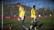 Entraînement spécifique devant les buts