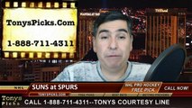 San Antonio Spurs vs. Phoenix Suns Free Pick Prediction NBA Pro Basketball Odds Preview 1-9-2015