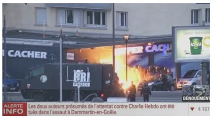 "Charlie Hebdo" : assauts simultanés à Dammartin et à l'Hypercacher à Paris