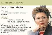 AL PIE DEL TIEMPO SOCORRO DIAZ PALACIOS - 2015: INCERTIDUMBRE Y BUENOS DESEOS