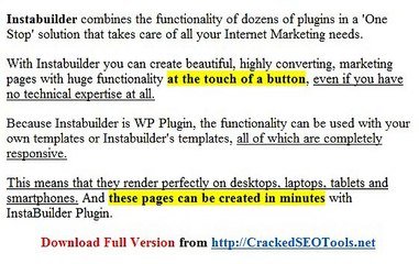 Instabuilder plugin nulled free download license key tutorial