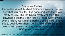 Black Electric Portable Office desk USB Mini Fan Cooler Review