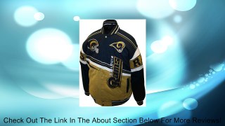 NFL Men's St. Louis Rams 1st and 10 Cotton Twill Jacket (Millennium Blue/New Century Gold, Small) Review