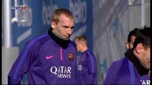 Mathieu returns to Barcelona training, Xavi trains alone