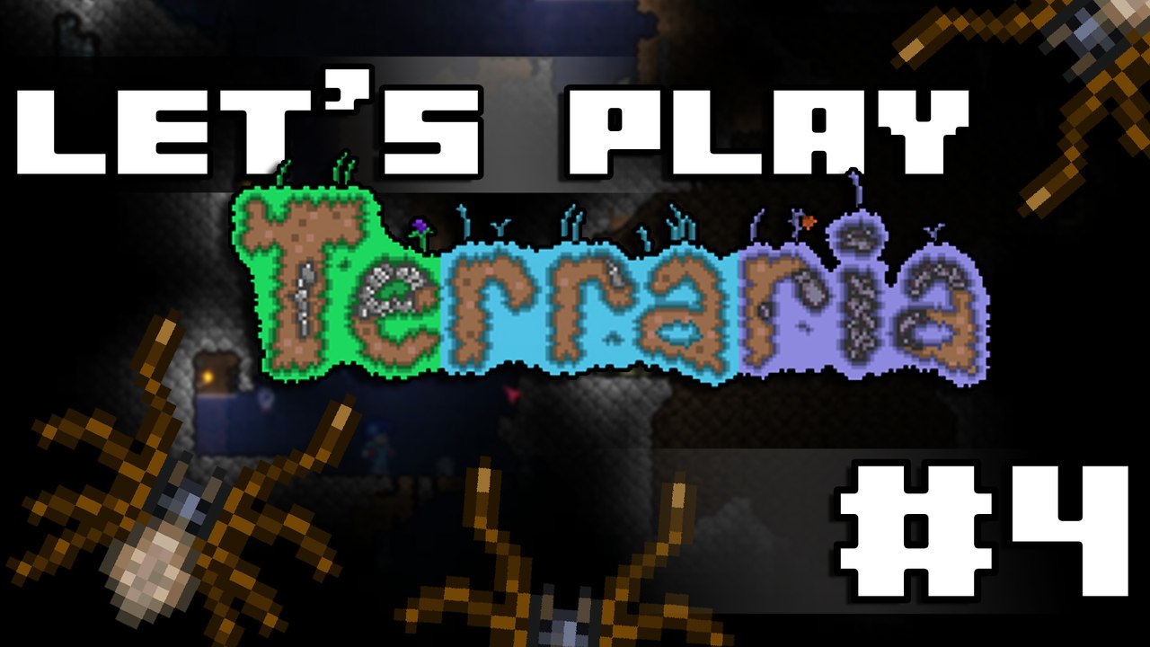 Terraria, preparations for 1.3! - Let's Play Episode 4 - KILL THE SPIDERS! w/EverThing