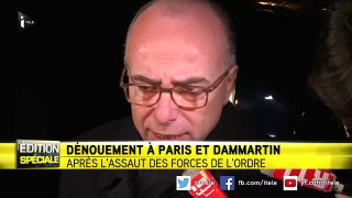 Bernard Cazeneuve remercie  du fond du coeur  les forces de l'ordre