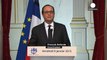 OKFrançois Hollande e vários líderes europeus na marcha da unidade em Paris