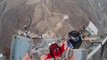 Base jump from a tower : 9 Frontflips