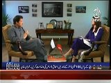 Imran Khan (President PTI) with Reham Khan (Exclusive Interview on 15 May 2014) at Aaj News Studio