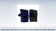 Pair Size M Black Blue Fingerless Sports Gloves for Men Review
