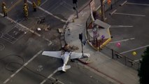 Small Plane Crashes Into Busy Los Angeles Intersection