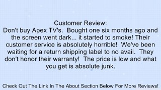 Apex LE3212D 32-Inch 60Hz LED HDTV and DVD Combo (Black) Review