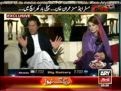 Imran Khan & Reham Khan in Khara Sach With Mubashir Lucman - 9th Janaury 2015